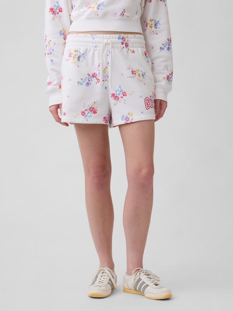 Gap White Floral Logo Shorts - Image 1 of 5