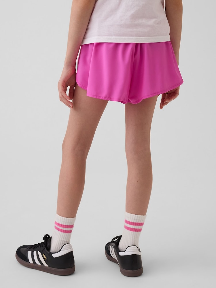 Gap Pink Quick-Dry Butterfly-Hem Run Shorts (4-13yrs) - Image 2 of 5 Gap Pink Quick-Dry Butterfly-Hem Run Shorts (4-13yrs) - Image 2 of 5