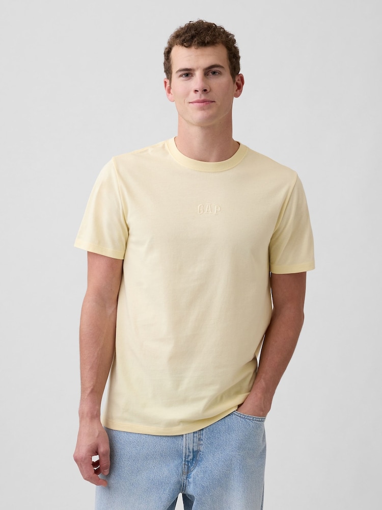 Amarillo - Gap Everyday Soft Mini Logo Short Sleeve T-Shirt - Imagen 1 de 4
