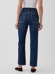 Gap Blue High Waisted 90s Slim Straight Crop Jeans - Image 2 of 4