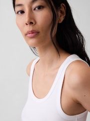 Gap White Rib Scoop Vest - Image 4 of 4