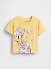 Gap Yellow Daisy Duck Disney Graphic T-Shirt (6mths-5yrs) - Image 1 of 2