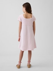 Gap Pink Crochet Knit Dress (4-13yrs) (4-13yrs) - Image 2 of 4