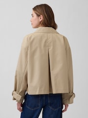 Gap Oversized Crop Trench Jacket - Imaginea 2 din 5