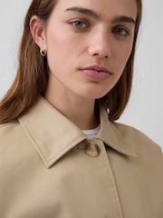 Gap Oversized Crop Trench Jacket - Imaginea 4 din 5