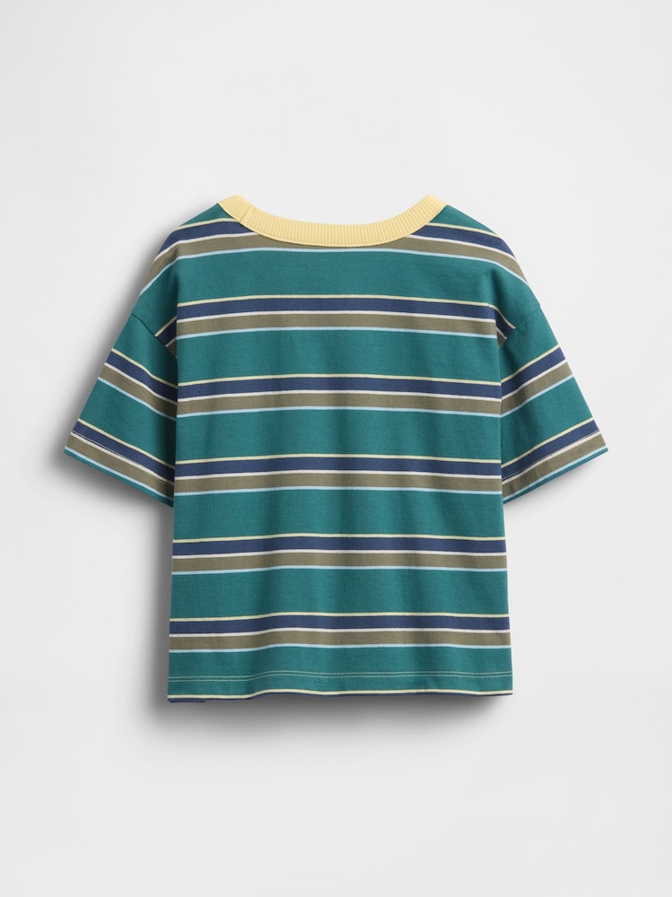 Grün gestreift - Gap Boxy T-Shirt (6Monate–5Jahre) - Bild 2 von 2