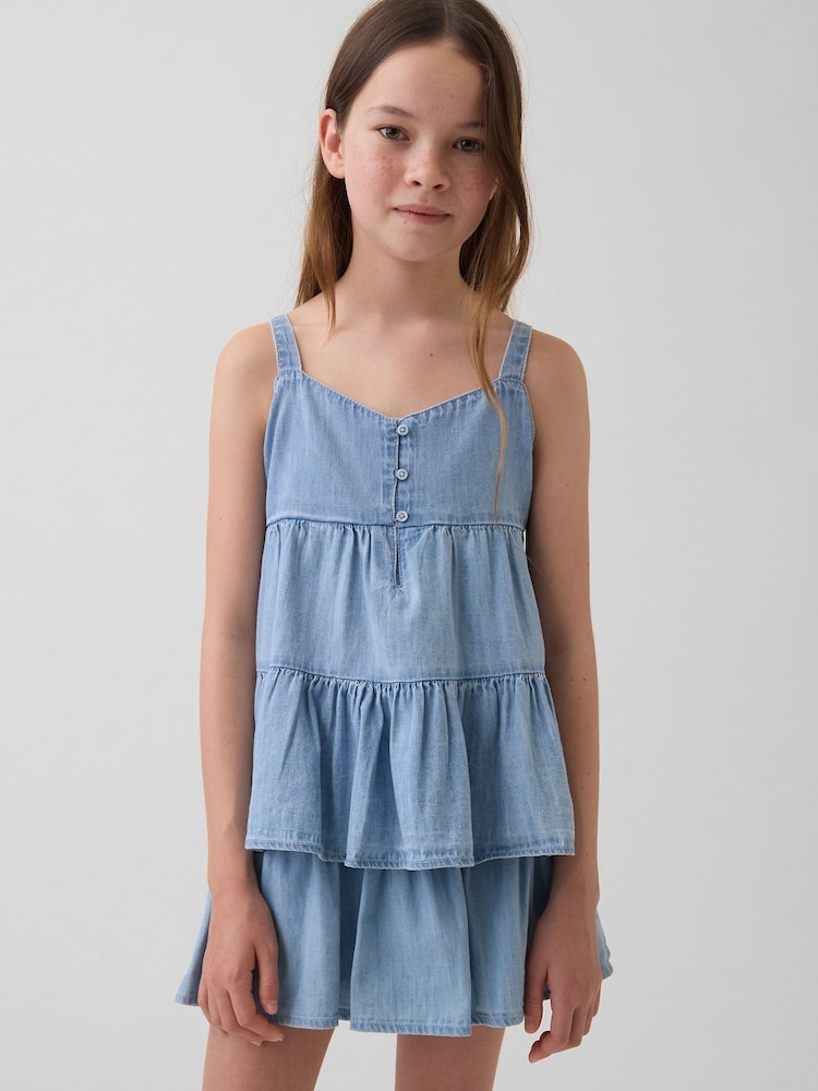 Gap Blue Denim Tiered Vest (4-13yrs) - Image 1 of 5