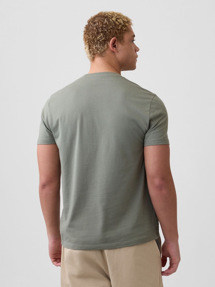 Gap Sage Green Everyday Soft Pocke T-shirt - Image 2 of 5 Gap Sage Green Everyday Soft Pocke T-shirt - Image 2 of 5