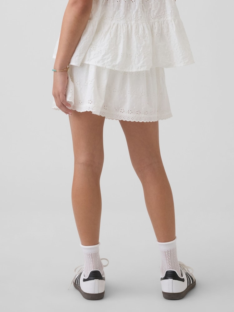 Gap White Eyelet Foldover Skort (4-13yrs) - Image 2 of 5