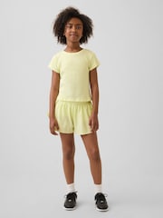 Gap Yellow Quick-Dry Butterfly-Hem Run Shorts (4-13yrs) - Image 3 of 5
