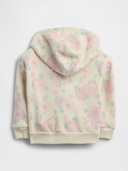 Crem floral - Gap Relaxed Logo French Terry Zip Hoodie (6mths-5yrs) - Imaginea 2 din 3
