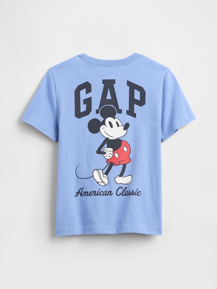 Gap Blue Disney Mickey Mouse Logo T-Shirt (6mths-5yrs) - Image 2 of 3