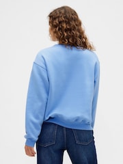 Gap Blue Floral Logo Sweatshirt - Image 2 of 5