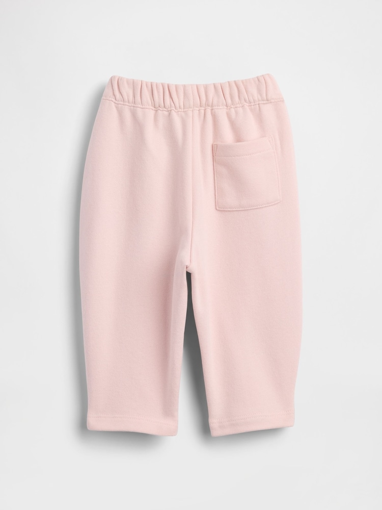 Gap Pink Vintage Soft Terry Barrel Joggers (0-24mths) - Image 2 of 3