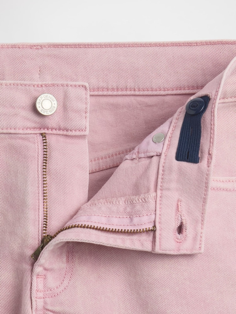 Gap Pink Low Rise Stride Denim Shorts (5-13yrs) - Image 5 of 5