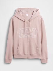Gap Light Pink Relaxed Gap Logo Zip Hoodie - Image 5 of 5