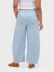 Gap Mid Rise UltraSoft Denim Stripe Easy Horseshoe Jeans - Bilde 5 av 6