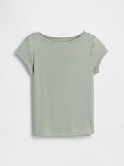 Gap Green Cap-Sleeve Fitted T-Shirt (4-13yrs) - Image 1 of 2