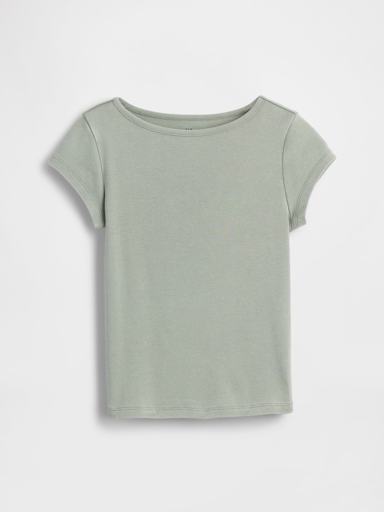 Gap Green Cap-Sleeve Fitted T-Shirt (4-13yrs) - Image 1 of 2