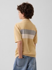 Gap Relaxed Stripe Knitted Polo Shirt (4-13yrs) - Bild 2 von 4