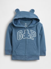 Blau - Gap Vintage Soft Terry Logo Hoodie mit Reißverschluss (0-24Monate) - Bild 1 von 3