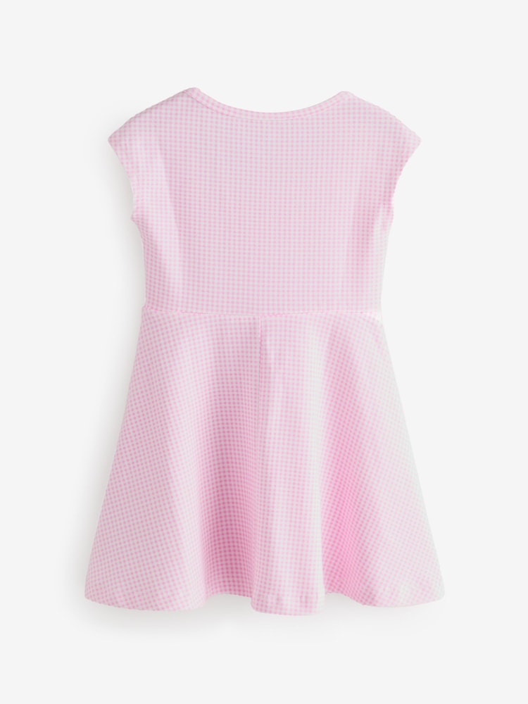 Pink mit Vichy-Karos - Gap Jersey Square-Neck Dress (4-13yrs) - Bild 2 von 4
