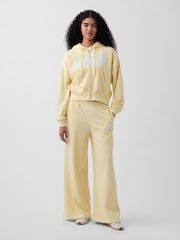 Gelb - Gap Oversized Logo French Terry Zip Hoodie - Bild 1 von 4