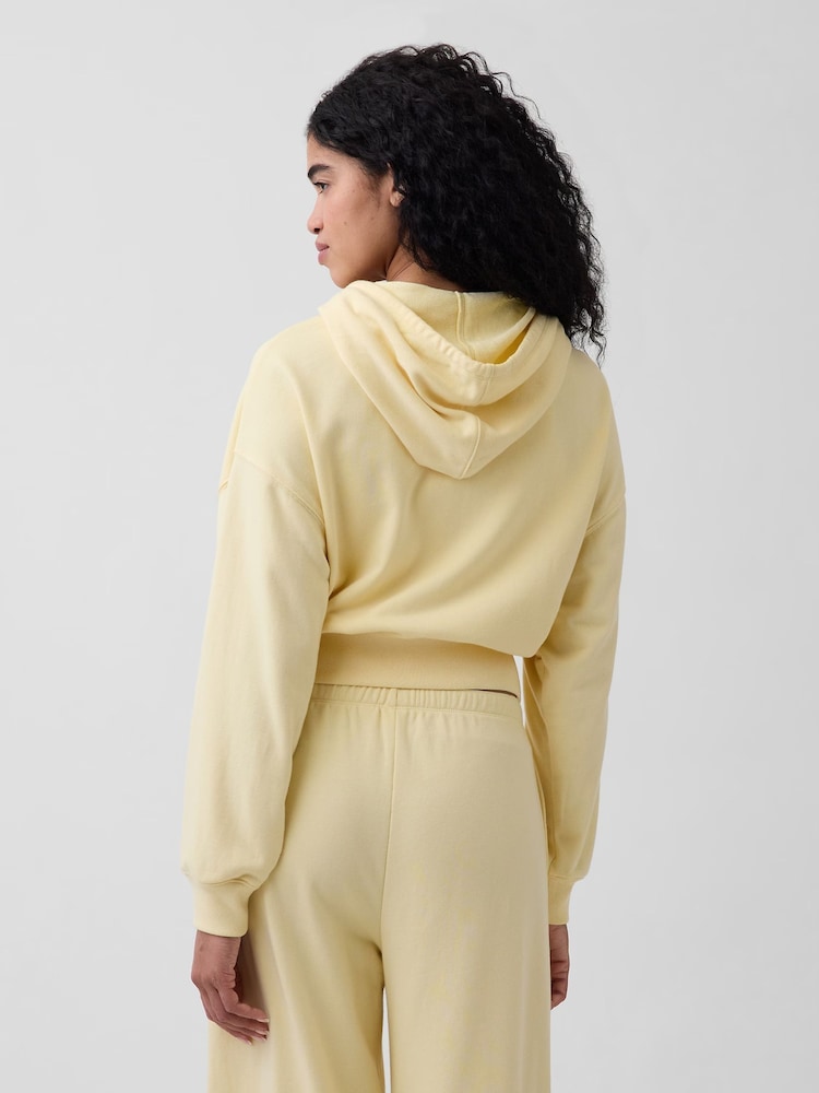 Gelb - Gap Oversized Logo French Terry Zip Hoodie - Bild 2 von 4