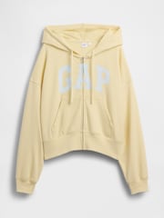 Gelb - Gap Oversized Logo French Terry Zip Hoodie - Bild 4 von 4