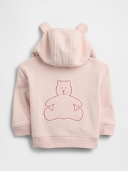 Gap Pink Vintage Soft Terry Logo Zip Hoodie (0-24mths) - Image 2 of 3