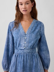 Gap Midi-Kleid aus Denim mit eingesetzter Taille - Bild 4 von 4