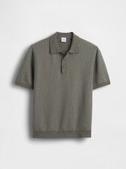 Gap Green Textured Polo Knitted Shirt (4-13yrs) - Image 2 of 3