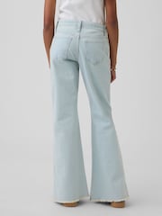 Gap Light Wash Low Rise Lace-Up Relaxed Flare Jeans (5-13yrs) - Image 2 of 6