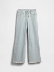 Gap Light Wash Low Rise Lace-Up Relaxed Flare Jeans (5-13yrs) - Image 4 of 6