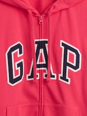 Gap Pink Relaxed Logo Zip Hoodie - Image 4 of 4