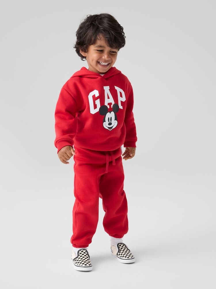 Gap Red Disney Mickey Mouse Relaxed Logo Hoodie (6mths-5yrs) - Image 1 of 4 Gap Red Disney Mickey Mouse Relaxed Logo Hoodie (6mths-5yrs) - Image 1 of 4