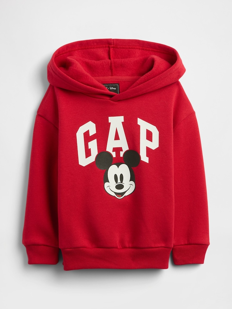 Gap Red Disney Mickey Mouse Relaxed Logo Hoodie (6mths-5yrs) - Image 2 of 4 Gap Red Disney Mickey Mouse Relaxed Logo Hoodie (6mths-5yrs) - Image 2 of 4