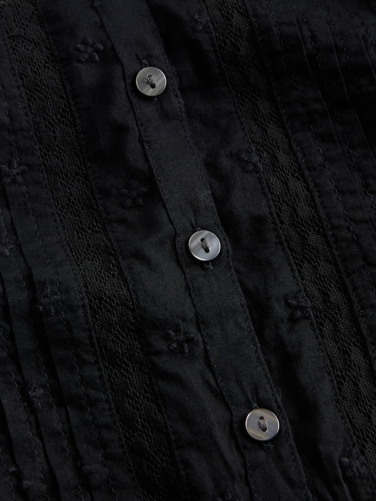 Svart - Gap Peplum-topp med blondekant - Bilde 6 av 6