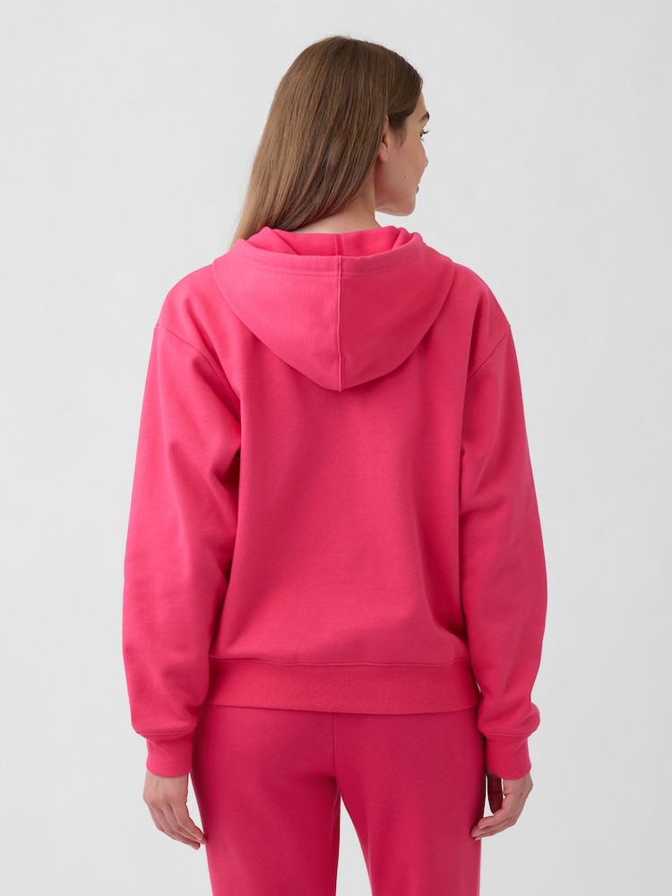 Gap Pink Relaxed Logo Zip Hoodie - Image 2 of 5