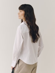 White Fitted Stretch Essential Long Sleeve Shirts 5 Pack - Image 12 of 14