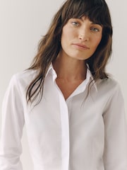 White Fitted Stretch Essential Long Sleeve Shirts 5 Pack - Image 13 of 14
