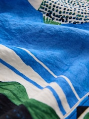 Asul/Berdeng Abstract na Print - Long Sleeve Shirt - Larawan 7 ng 8