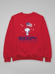 All + Every Red Peanuts Snoopy Moon Landing Planting Flag Sweatshirt - Image 3 of 3