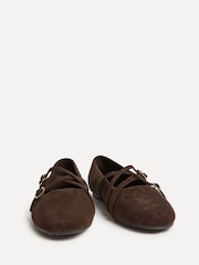 Linzi Brown Matrix Mary Jane Flats With Triple Straps - Image 5 of 5