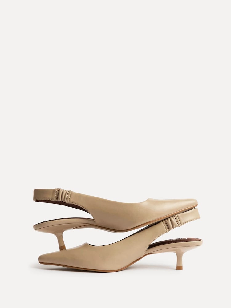 Natur - Linzi Reign Slingback-Schuhe mit spitzer Zehenpartie und hohen Absätzen - Bild 6 von 6