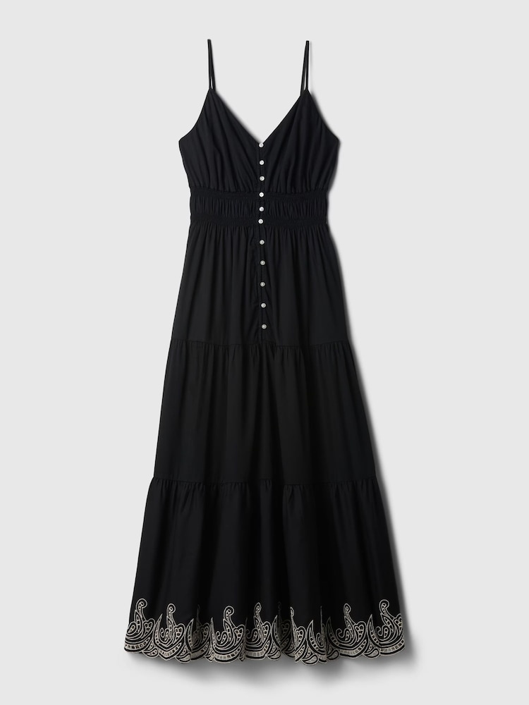 Gap Black Tiered Midi Dress - Image 5 of 5
