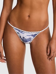 Victoria's Secret Pink Noir Navy Blue Toile Bikini Cotton Knickers - Image 1 of 2