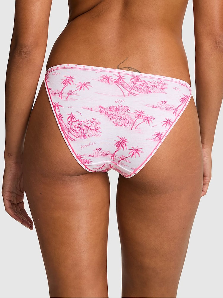 Victoria's Secret Pink Pink Toile Bikini Cotton Knickers - Image 2 of 2