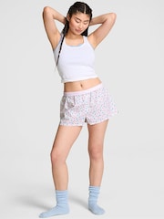 Victoria's Secret PINK White Floral Print Pyjama Short Bottoms - Image 1 of 2