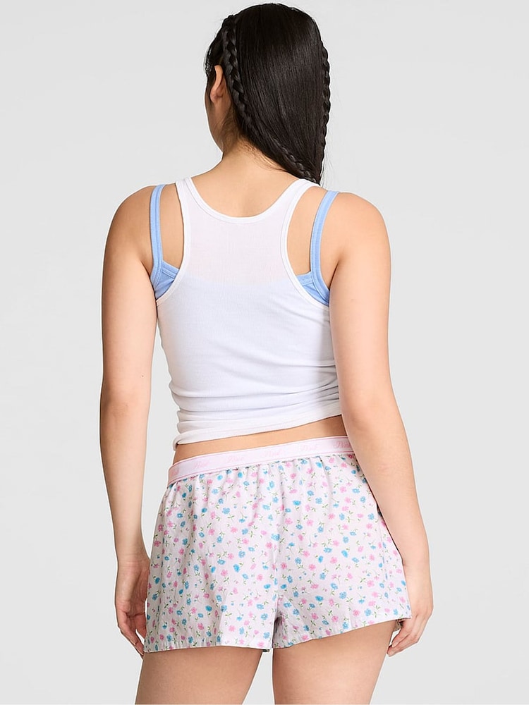 Victoria's Secret PINK White Floral Print Pyjama Short Bottoms - Image 2 of 2